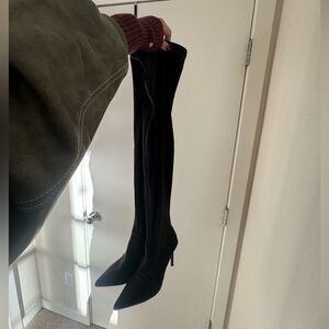 Fashion Nova Sleek Black Over-the-Knee Boots